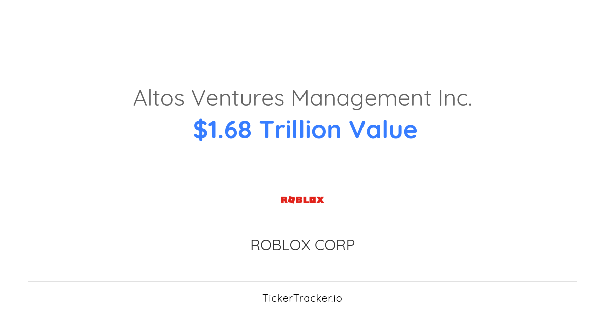 Altos Ventures Management Inc. Roblox Corp Transaction History