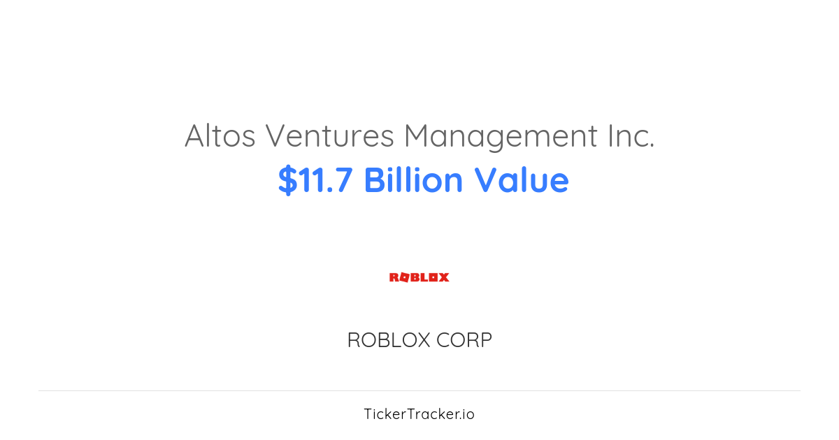 Altos Ventures Management Inc. Roblox Corp Transaction History